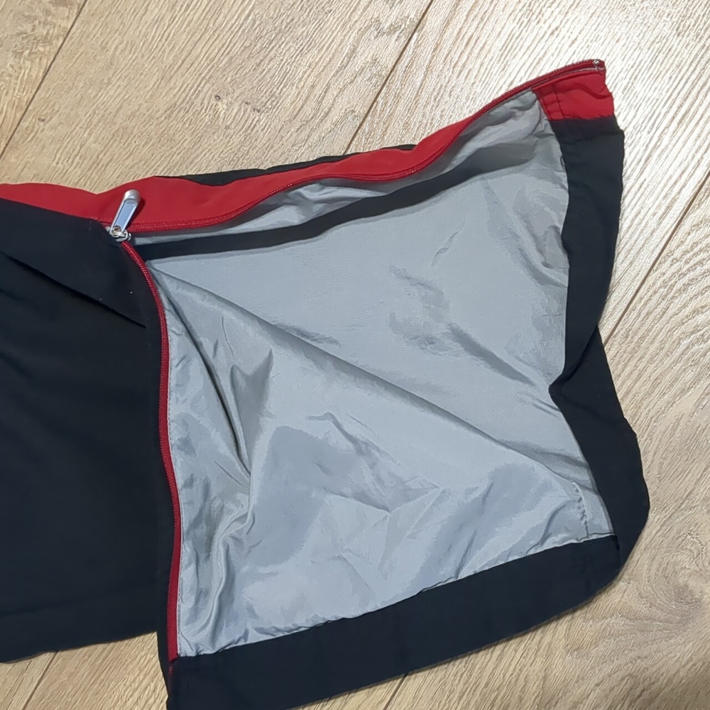 Vintage Nike Pants Black Red Stripe‎ Lined Windbreaker Basketball warm size M - Picture 8 of 10